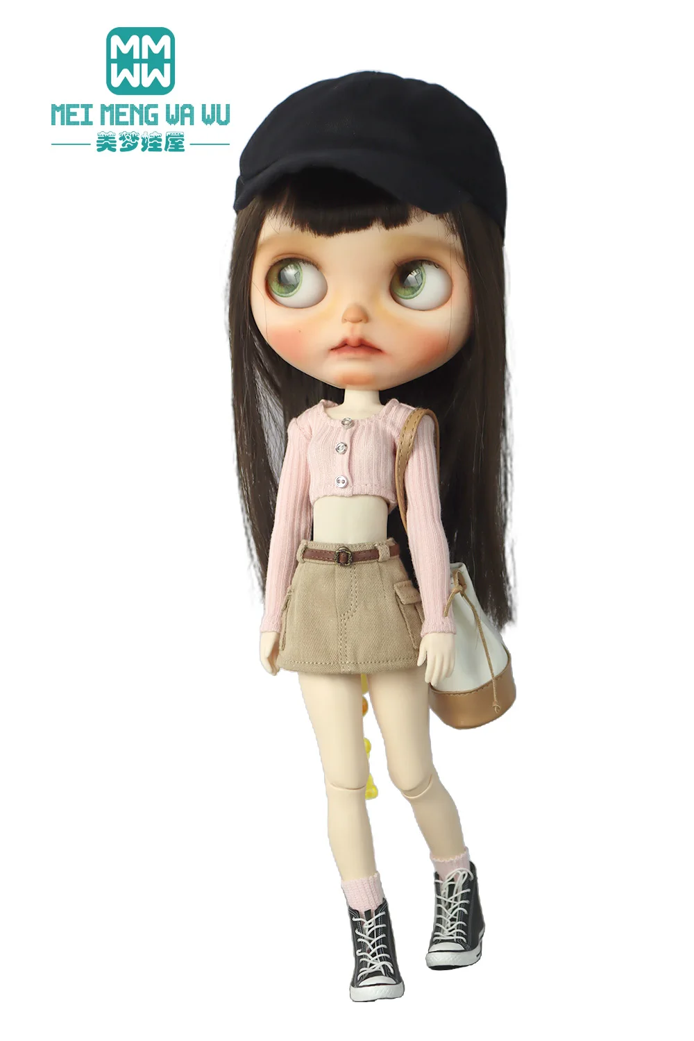 Toys Doll Clothes Fashionable Candy-Colored Knits, Jeans Fit 28cm Blyth OB22 OB24 Doll Accessories Toy Gifts