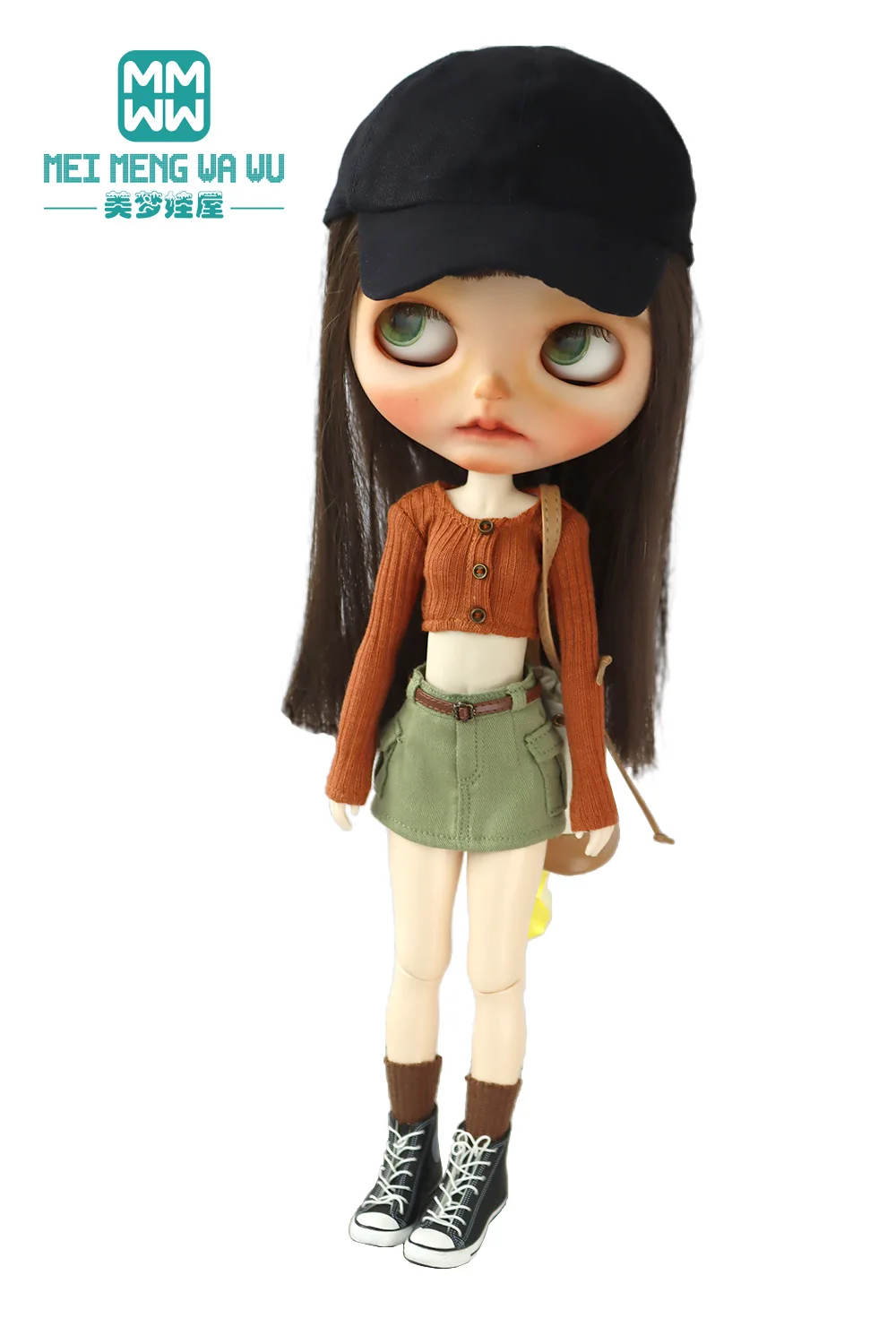 Toys Doll Clothes Fashionable Candy-Colored Knits, Jeans Fit 28cm Blyth OB22 OB24 Doll Accessories Toy Gifts