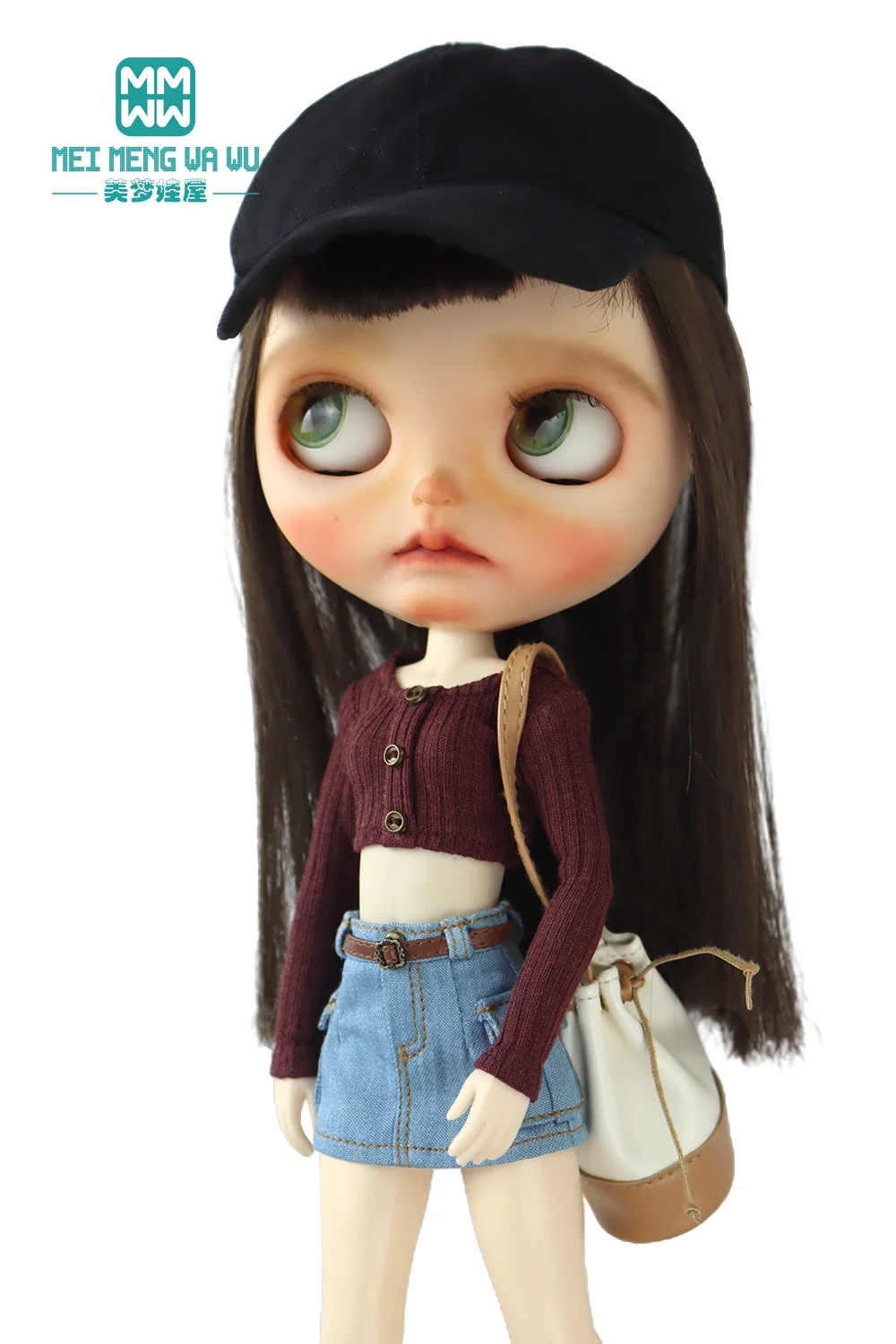 Toys Doll Clothes Fashionable Candy-Colored Knits, Jeans Fit 28cm Blyth OB22 OB24 Doll Accessories Toy Gifts