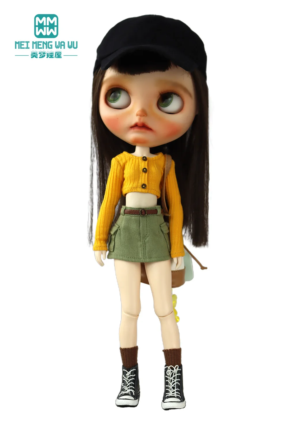Toys Doll Clothes Fashionable Candy-Colored Knits, Jeans Fit 28cm Blyth OB22 OB24 Doll Accessories Toy Gifts