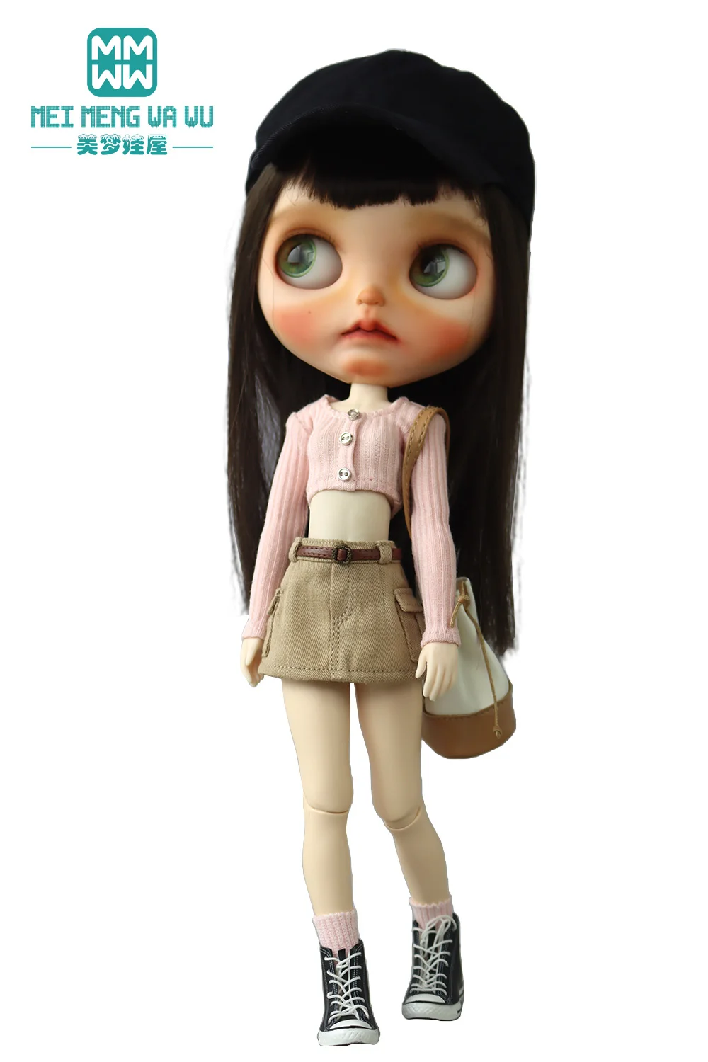Toys Doll Clothes Fashionable Candy-Colored Knits, Jeans Fit 28cm Blyth OB22 OB24 Doll Accessories Toy Gifts