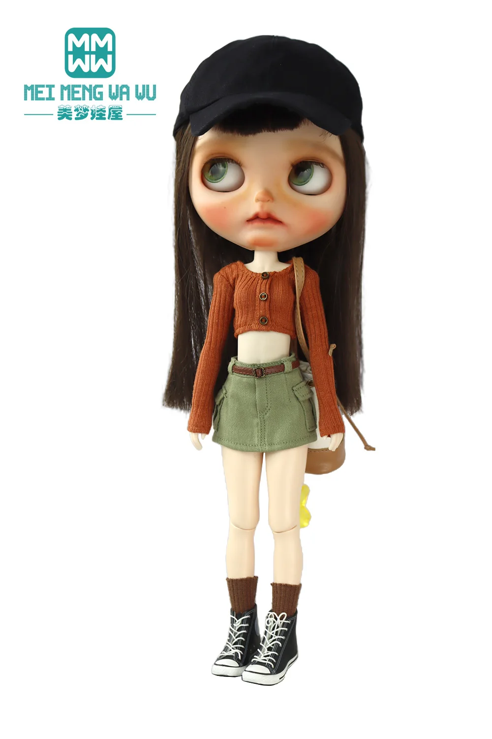 Toys Doll Clothes Fashionable Candy-Colored Knits, Jeans Fit 28cm Blyth OB22 OB24 Doll Accessories Toy Gifts