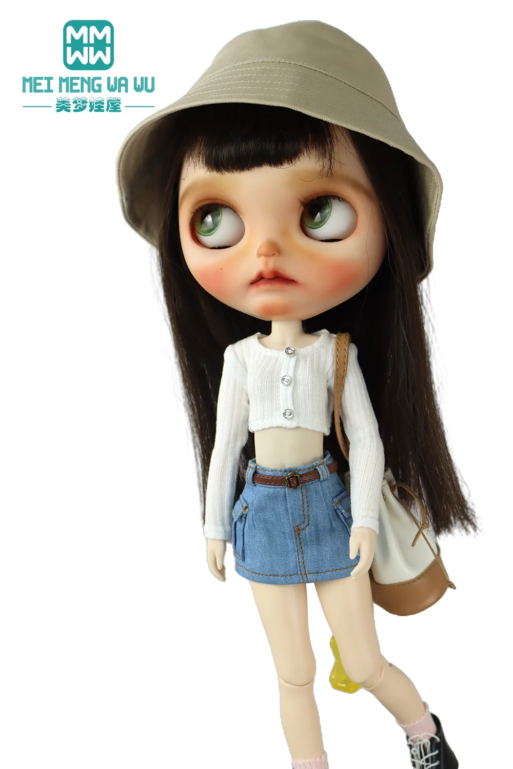 Toys Doll Clothes Fashionable Candy-Colored Knits, Jeans Fit 28cm Blyth OB22 OB24 Doll Accessories Toy Gifts