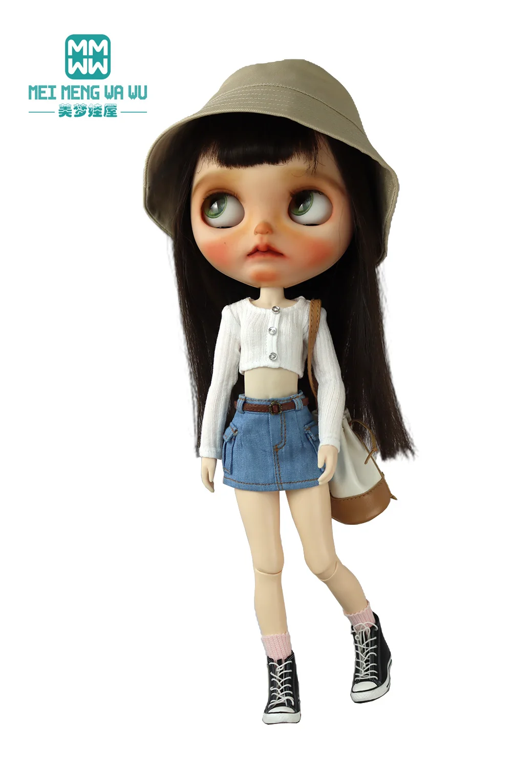 Toys Doll Clothes Fashionable Candy-Colored Knits, Jeans Fit 28cm Blyth OB22 OB24 Doll Accessories Toy Gifts
