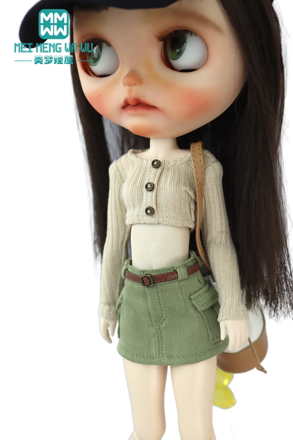 Toys Doll Clothes Fashionable Candy-Colored Knits, Jeans Fit 28cm Blyth OB22 OB24 Doll Accessories Toy Gifts