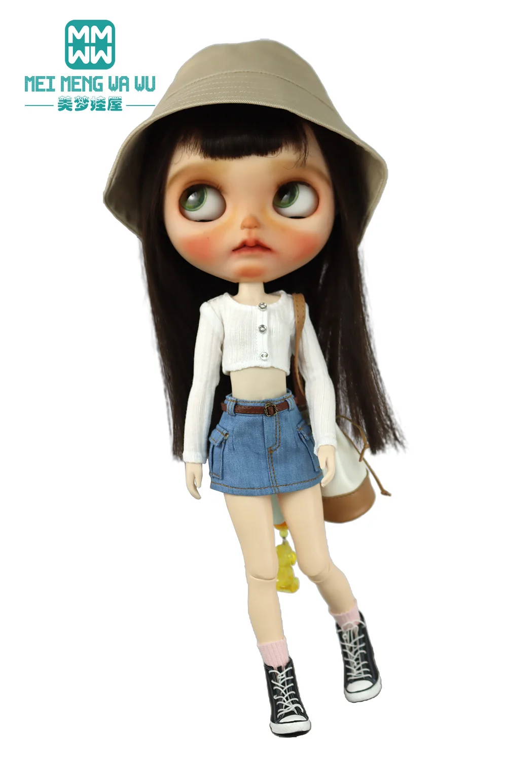 Toys Doll Clothes Fashionable Candy-Colored Knits, Jeans Fit 28cm Blyth OB22 OB24 Doll Accessories Toy Gifts