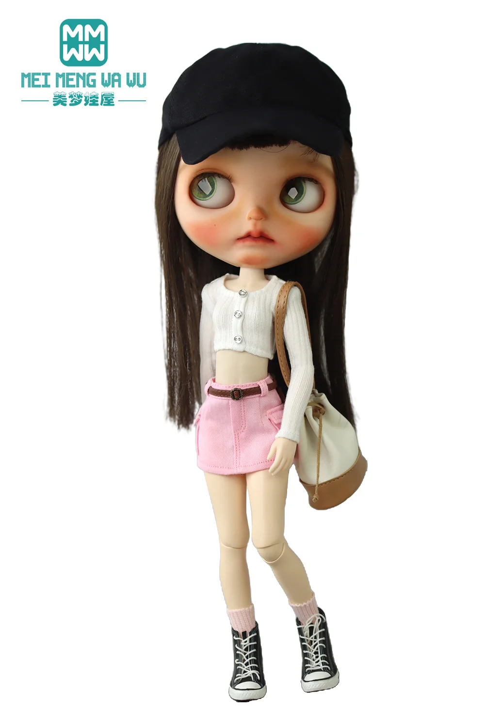 Toys Doll Clothes Fashionable Candy-Colored Knits, Jeans Fit 28cm Blyth OB22 OB24 Doll Accessories Toy Gifts