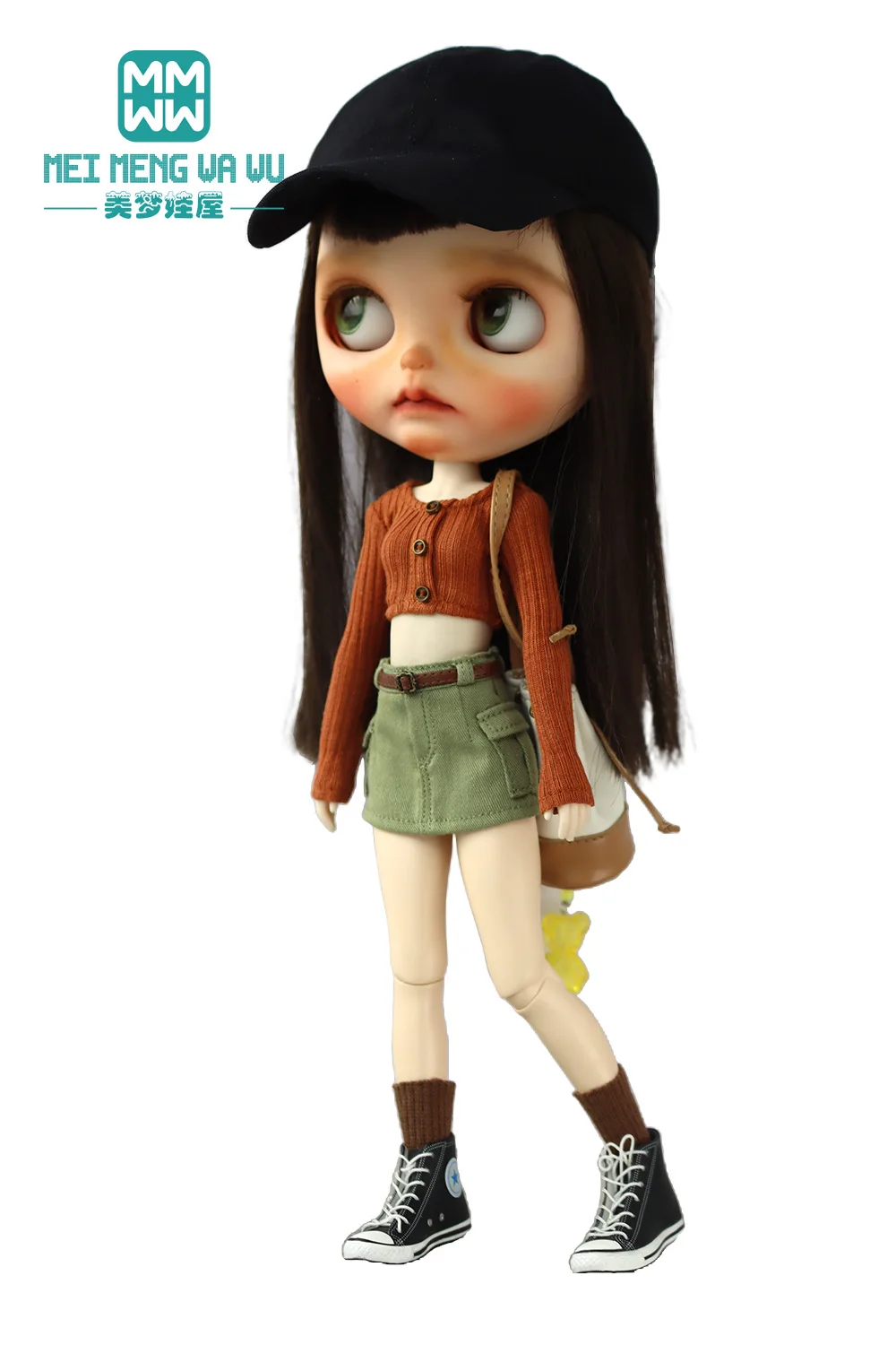 Toys Doll Clothes Fashionable Candy-Colored Knits, Jeans Fit 28cm Blyth OB22 OB24 Doll Accessories Toy Gifts