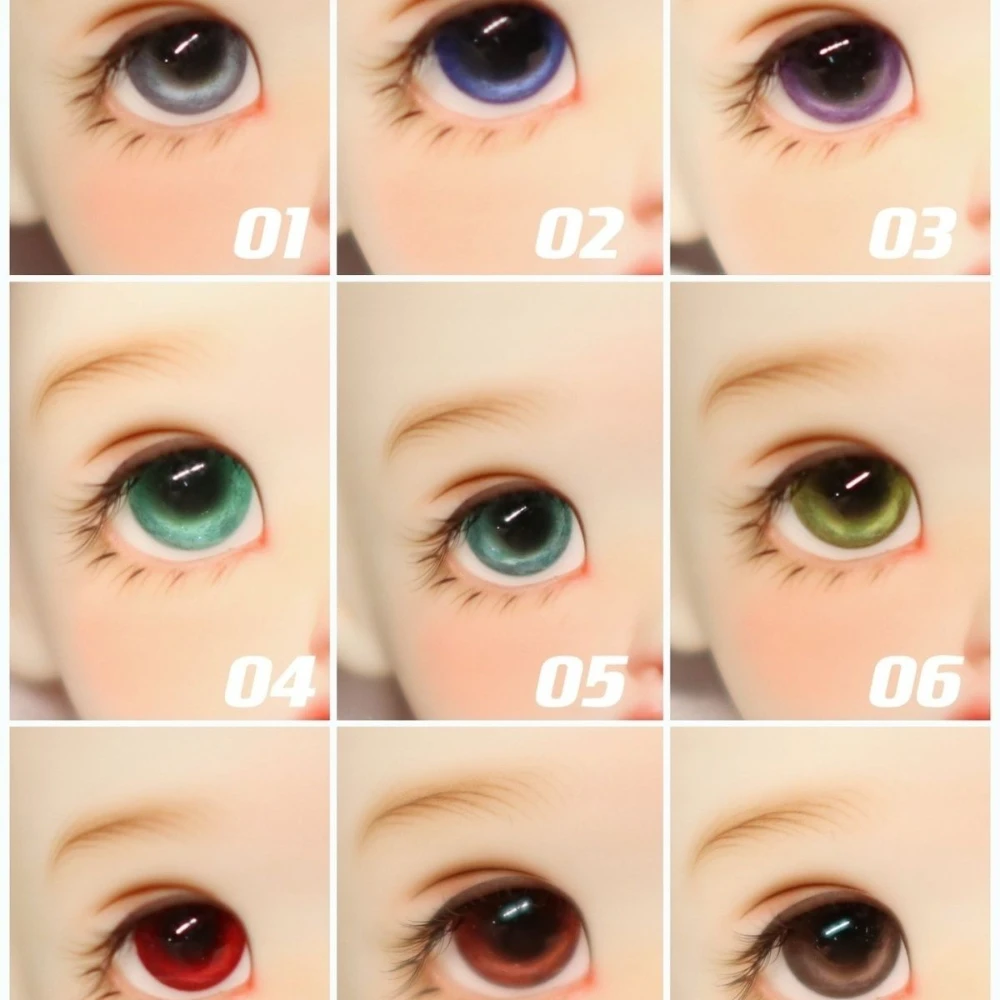 New 12/14/16/18mm Doll's Eyes for 1/3 1/4 1/6 Bjd Doll Handmade Plaster Eyeball Imitation Glass Eye Girl Toys Doll Accessories