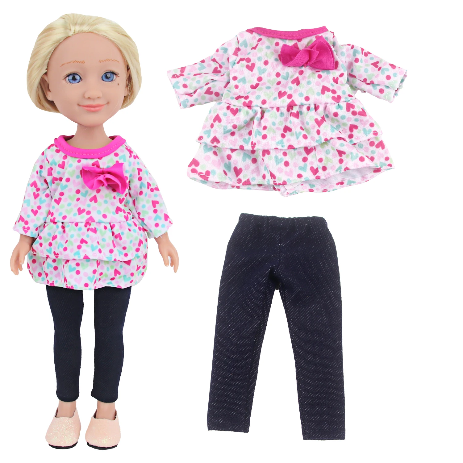 35cm Baby Girl Doll Clothes Dress Skirt Flower Heart Unicorn Doll Clothing For 12 inches American Dolls Accessories Toy DIY Doll