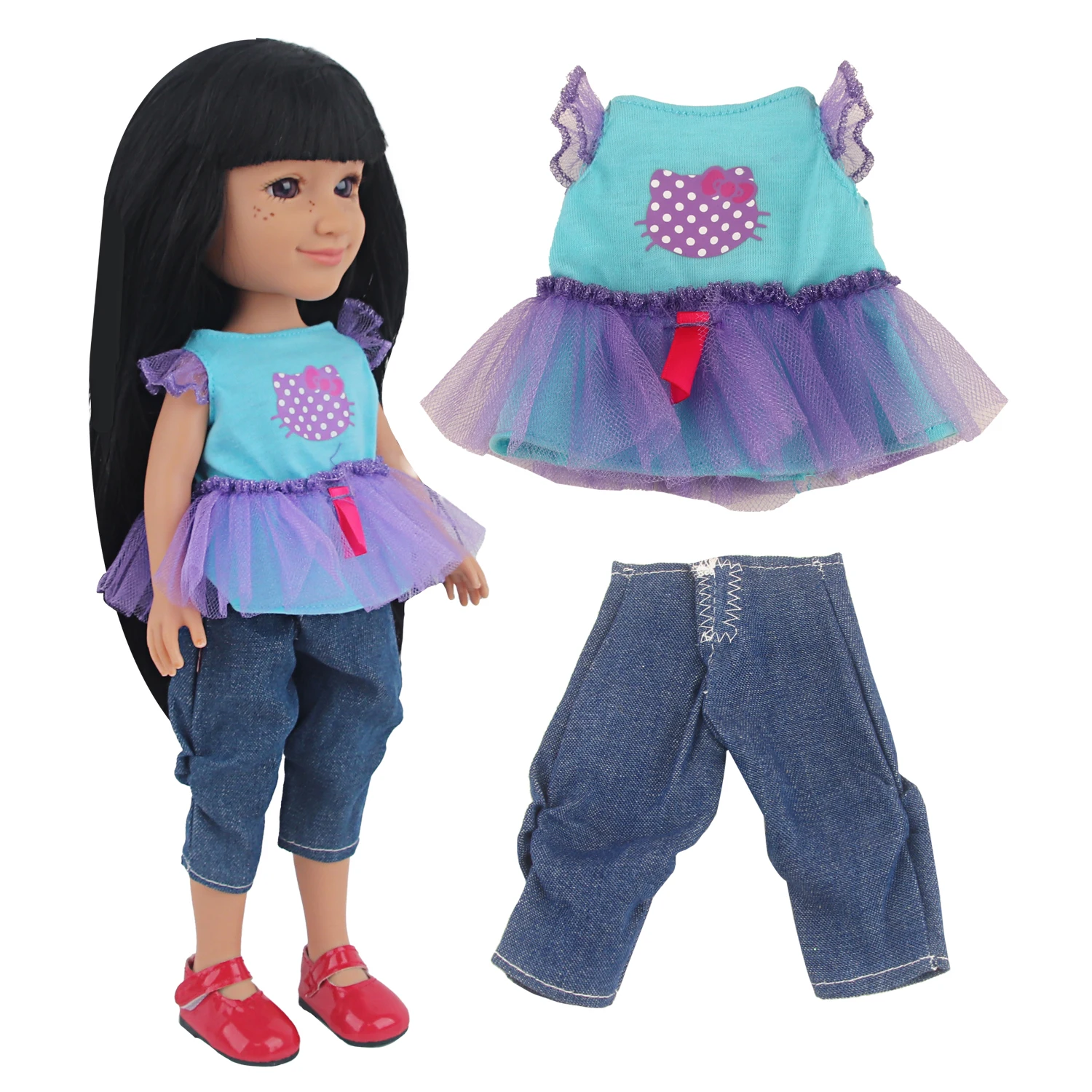 35cm Baby Girl Doll Clothes Dress Skirt Flower Heart Unicorn Doll Clothing For 12 inches American Dolls Accessories Toy DIY Doll