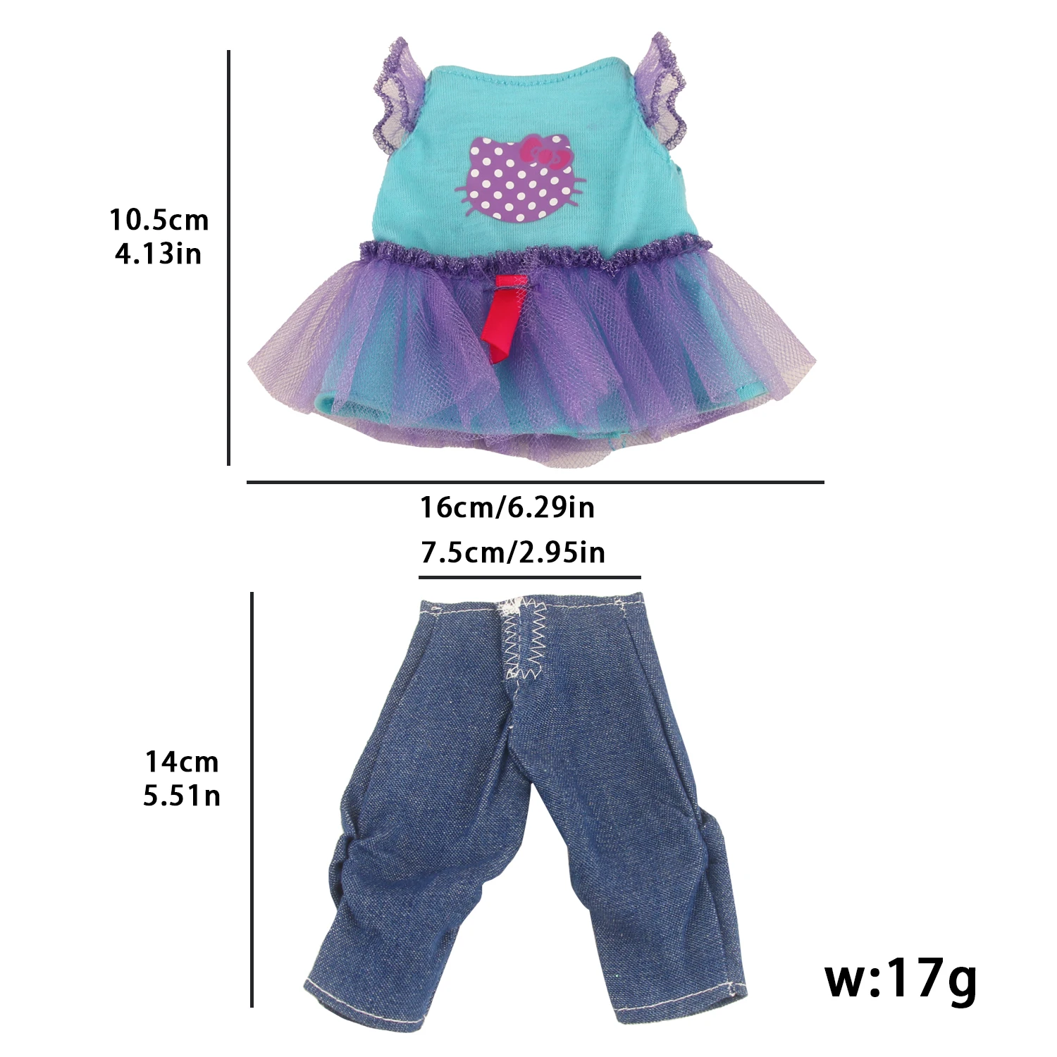 35cm Baby Girl Doll Clothes Dress Skirt Flower Heart Unicorn Doll Clothing For 12 inches American Dolls Accessories Toy DIY Doll