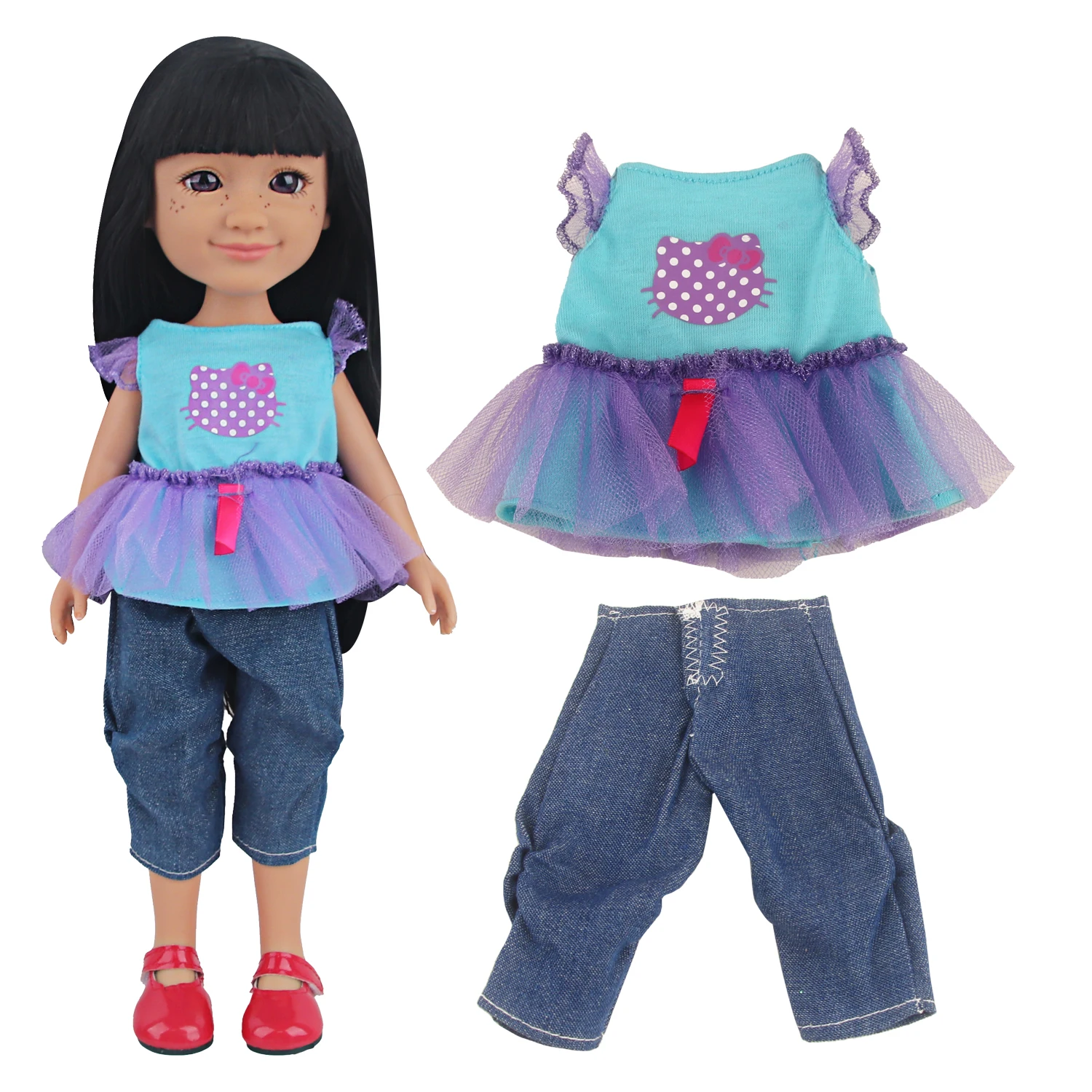 35cm Baby Girl Doll Clothes Dress Skirt Flower Heart Unicorn Doll Clothing For 12 inches American Dolls Accessories Toy DIY Doll