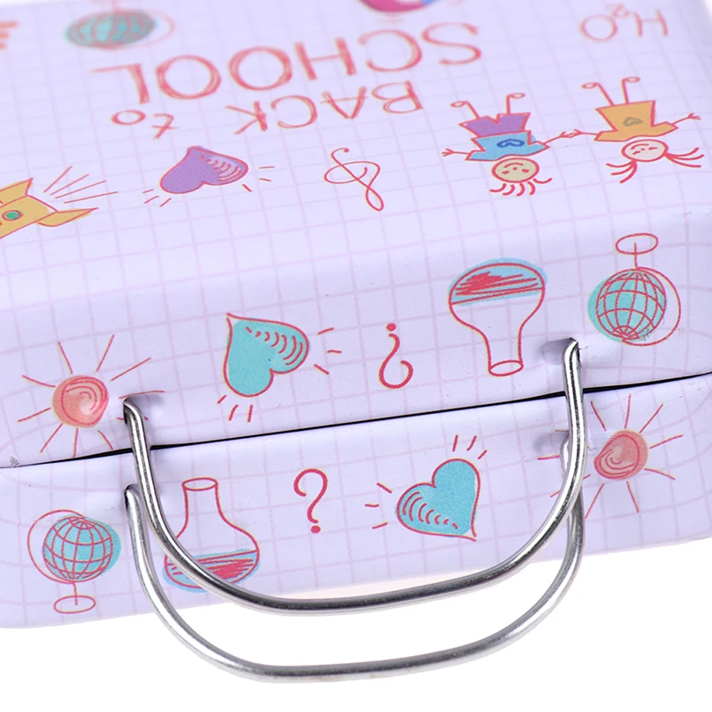 Fashion Metal Mini Suitcase for Dolls Miniature Toys Trunk Dollhouse Decoration