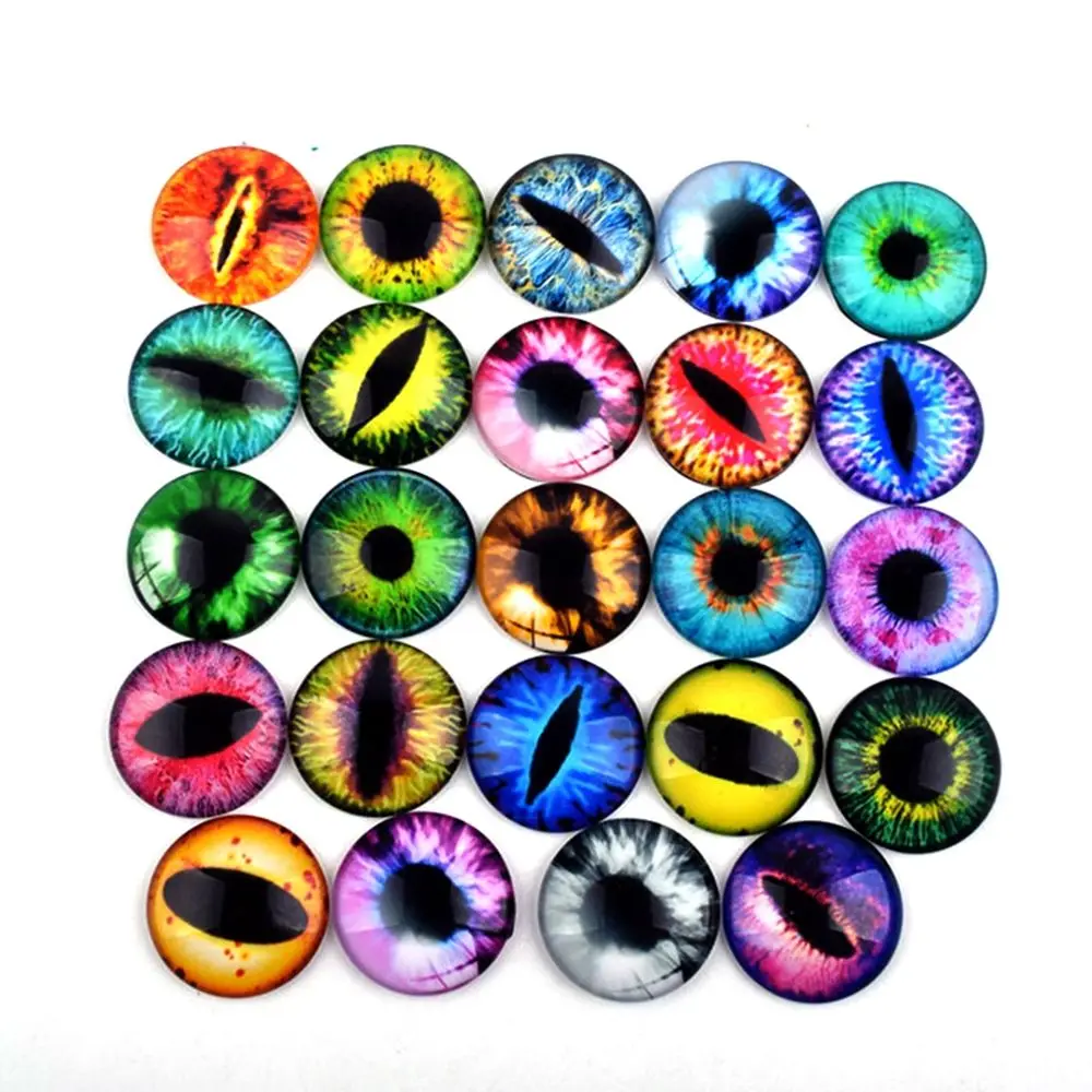 20Pcs Plastic Glass Dolls Eyes DIY Crafts Eyeballs Funny for Children Toys Dinosaur Animal Eyes Time Gem Accessories