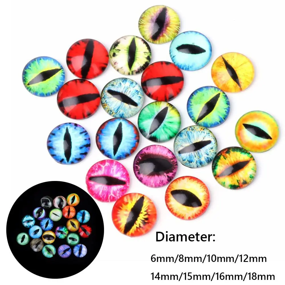 20Pcs Plastic Glass Dolls Eyes DIY Crafts Eyeballs Funny for Children Toys Dinosaur Animal Eyes Time Gem Accessories