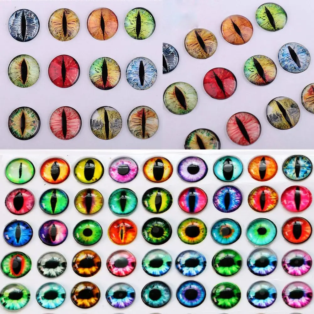 20Pcs Plastic Glass Dolls Eyes DIY Crafts Eyeballs Funny for Children Toys Dinosaur Animal Eyes Time Gem Accessories
