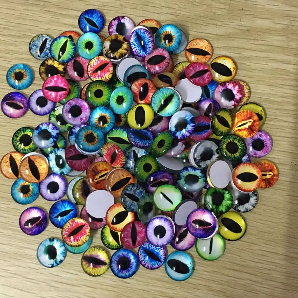 20Pcs Plastic Glass Dolls Eyes DIY Crafts Eyeballs Funny for Children Toys Dinosaur Animal Eyes Time Gem Accessories