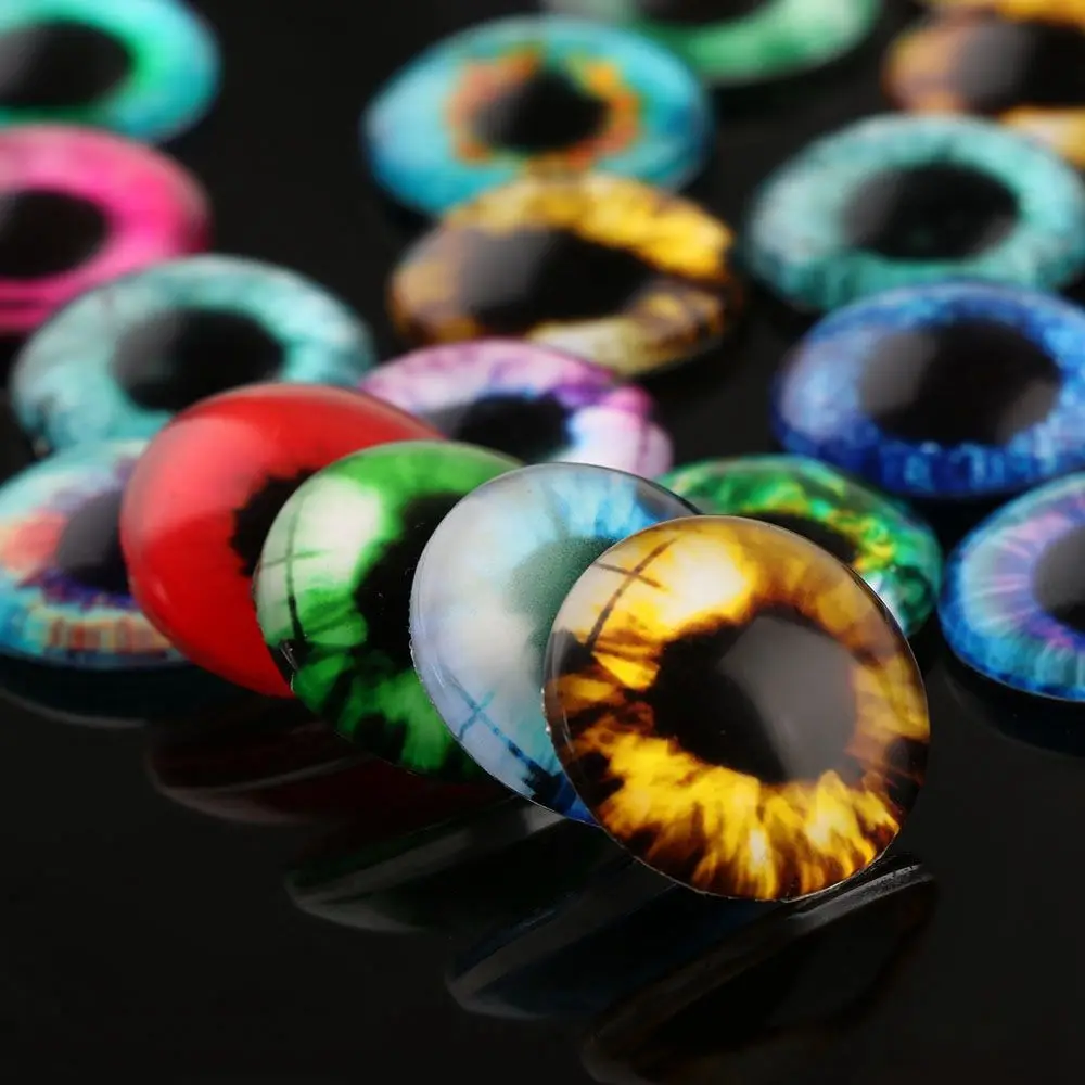 20Pcs Plastic Glass Dolls Eyes DIY Crafts Eyeballs Funny for Children Toys Dinosaur Animal Eyes Time Gem Accessories