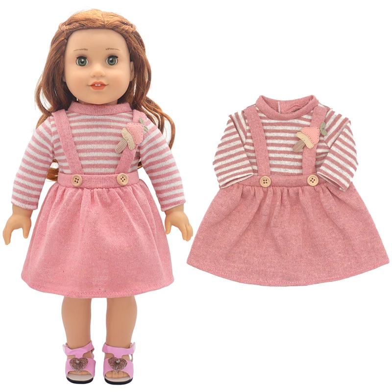 18 Inch American Og Girls Doll Clothes Coat Shirt Lace Skirt 43cm Baby Dolls Dress ChildrenToys Wear