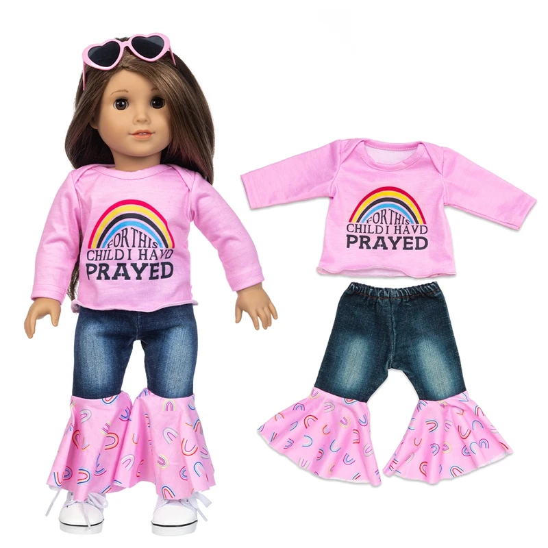 18 Inch American Og Girls Doll Clothes Coat Shirt Lace Skirt 43cm Baby Dolls Dress ChildrenToys Wear