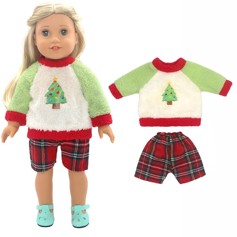 18 Inch American Og Girls Doll Clothes Coat Shirt Lace Skirt 43cm Baby Dolls Dress ChildrenToys Wear