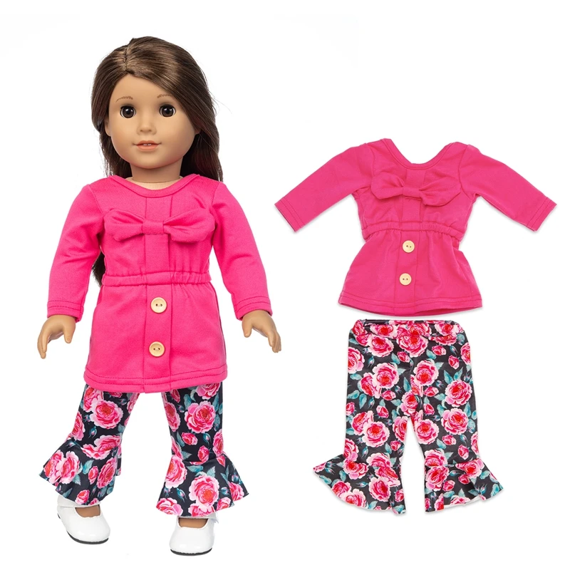 18 Inch American Og Girls Doll Clothes Coat Shirt Lace Skirt 43cm Baby Dolls Dress ChildrenToys Wear