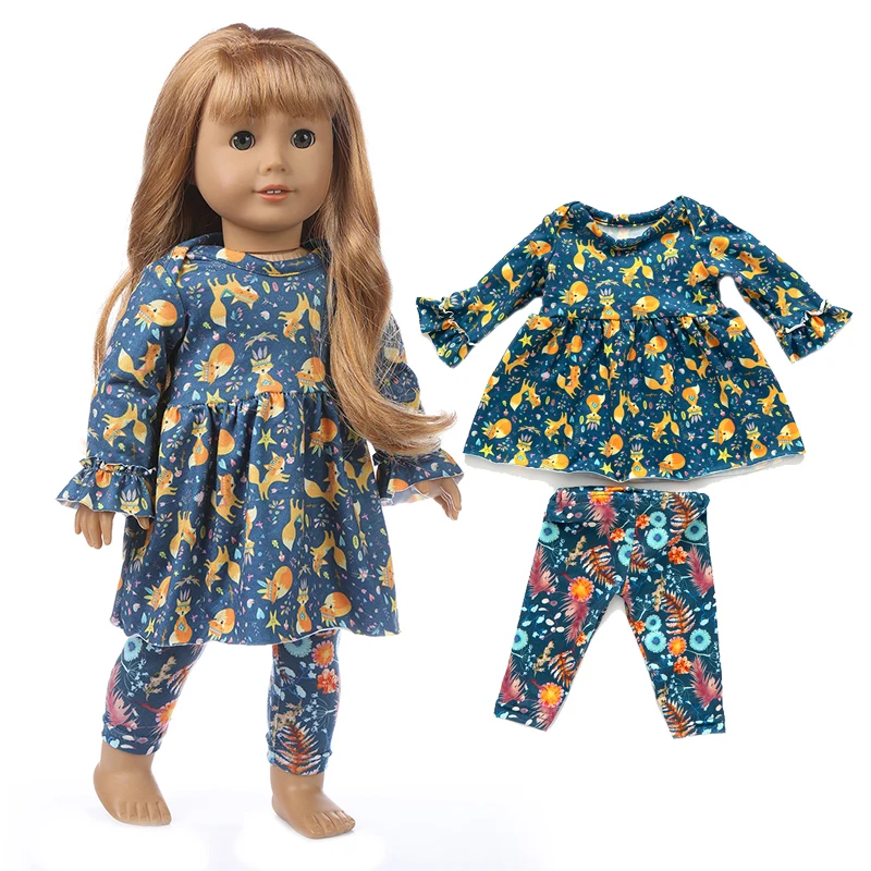 18 Inch American Og Girls Doll Clothes Coat Shirt Lace Skirt 43cm Baby Dolls Dress ChildrenToys Wear