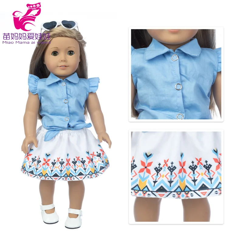 18 Inch American Og Girls Doll Clothes Coat Shirt Lace Skirt 43cm Baby Dolls Dress ChildrenToys Wear