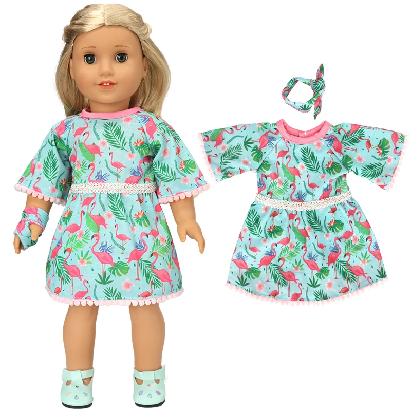 18 Inch American Og Girls Doll Clothes Coat Shirt Lace Skirt 43cm Baby Dolls Dress ChildrenToys Wear