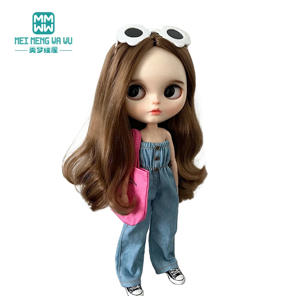 Clothes for Doll Fashion Feather Skirt Pink, White, Black Fits Blyth Azone OB22 OB24 Doll Accessories