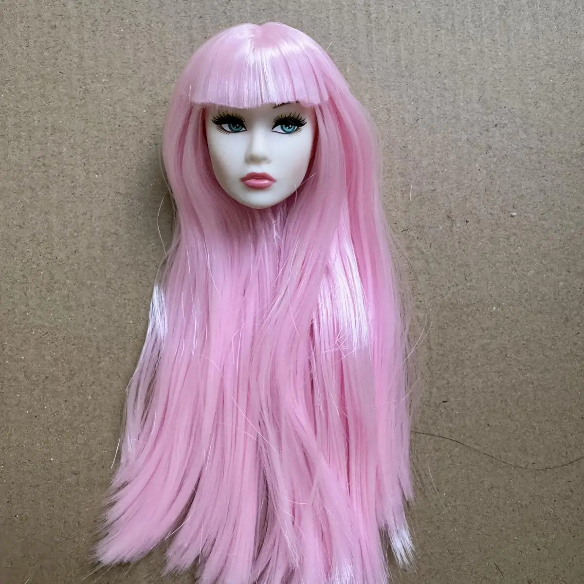 Vintage 1/6 PP European Face Doll Heads White Beige Dark Brown Skin Tone Fashion Doll Head Make Up DIY Toy Parts Kids Gifts