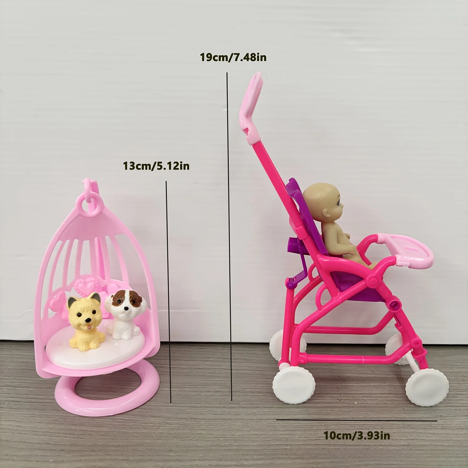 Playhouse Doll Cart Rocking Chair Accessories Pet Set Cute Mini Set Dollhouse Accessories