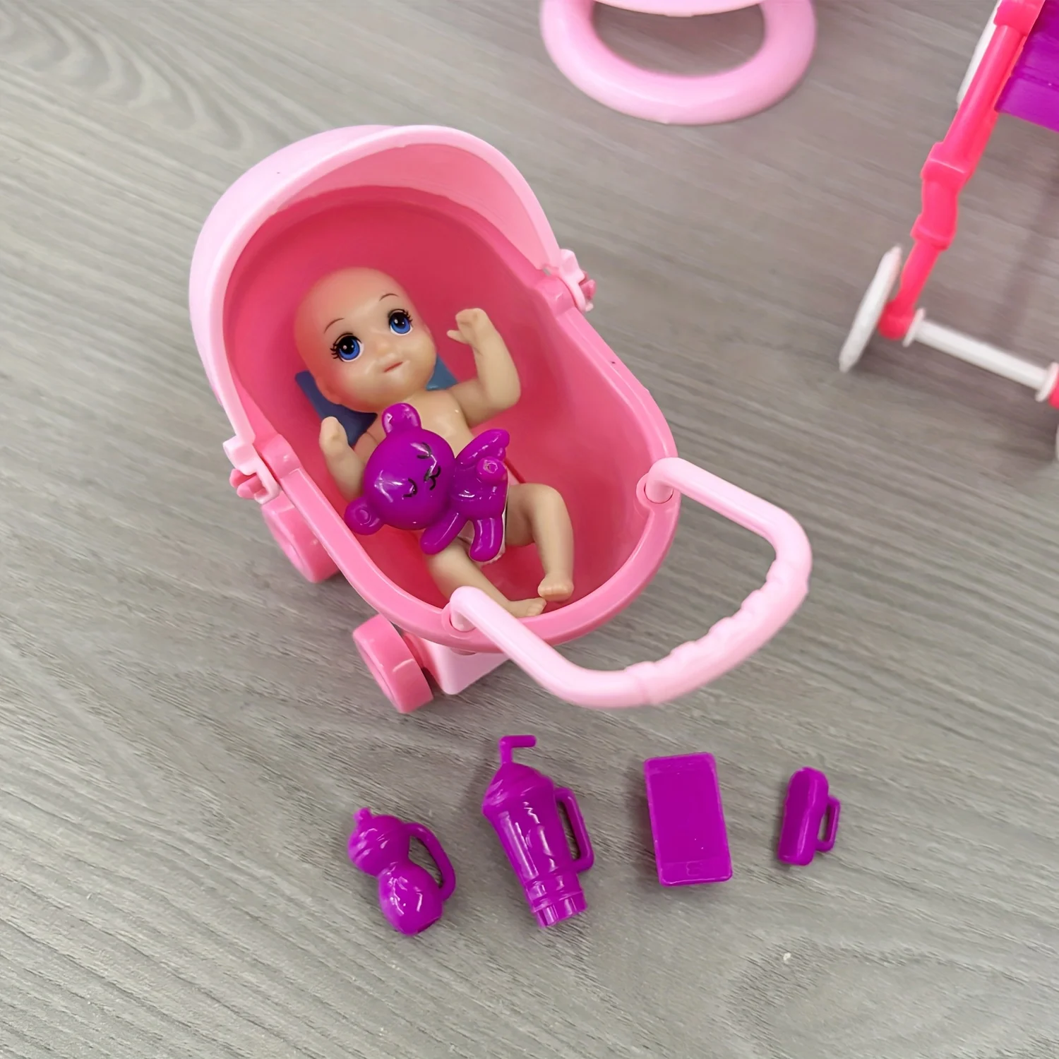 Playhouse Doll Cart Rocking Chair Accessories Pet Set Cute Mini Set Dollhouse Accessories
