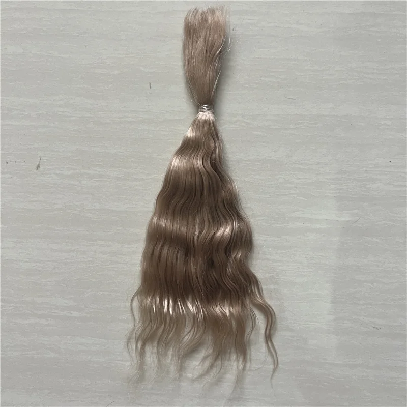 New Pure Mohair Reborn Baby Doll Hair With Tea Brown Coffee Colors Fit For DIY Reborn Baby Doll Wig Easy To Wash And Root
