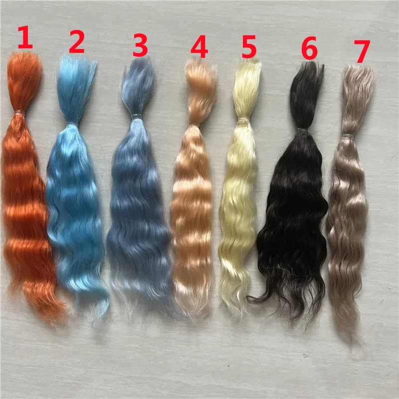 New Pure Mohair Reborn Baby Doll Hair With Tea Brown Coffee Colors Fit For DIY Reborn Baby Doll Wig Easy To Wash And Root