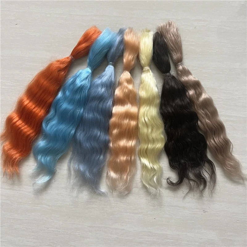 New Pure Mohair Reborn Baby Doll Hair With Tea Brown Coffee Colors Fit For DIY Reborn Baby Doll Wig Easy To Wash And Root
