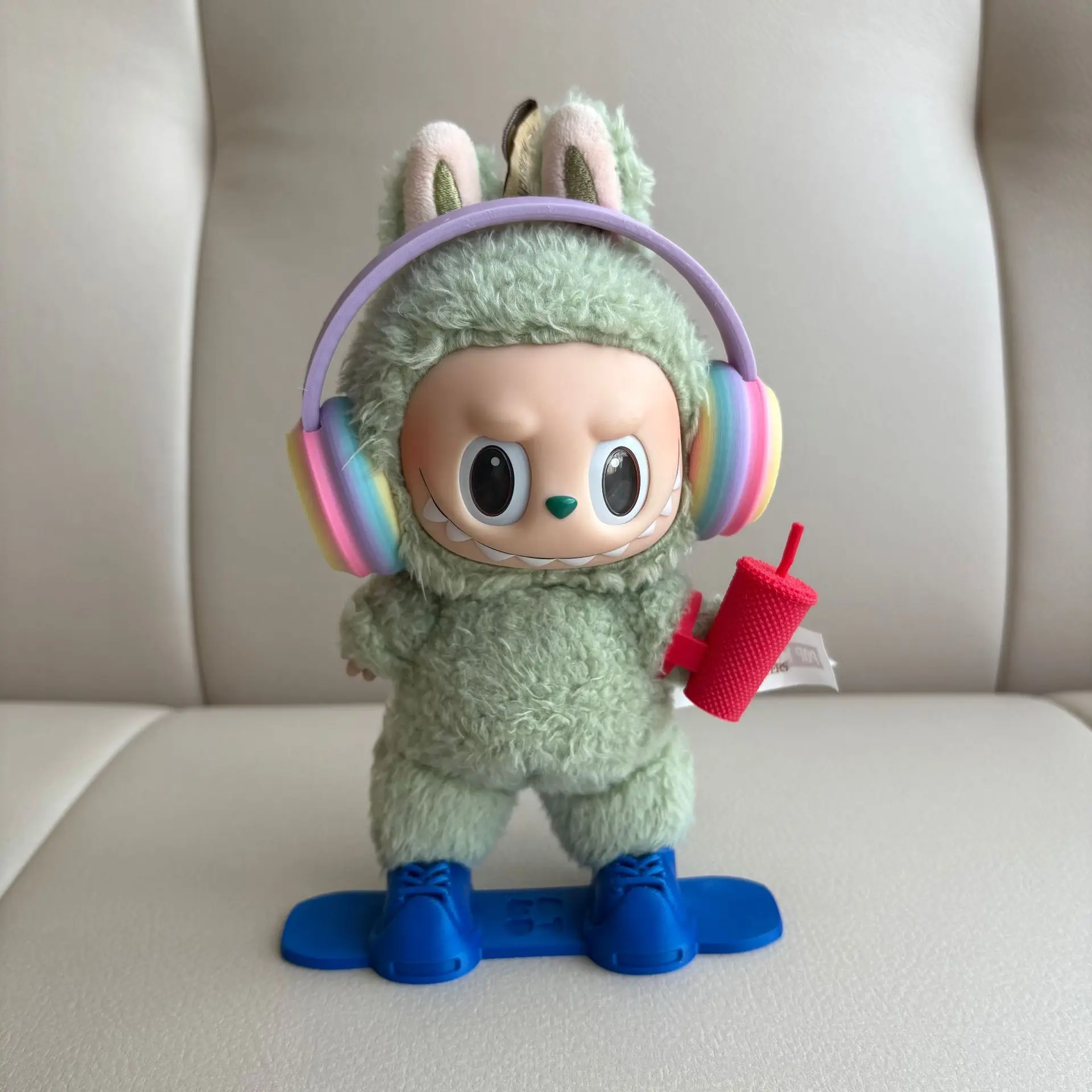 For Cloth Latest Labubu Ski Snowboard Shoes Bracelet Mini Ature Cup Props Colorful And Fashionable For Labubu Headphones