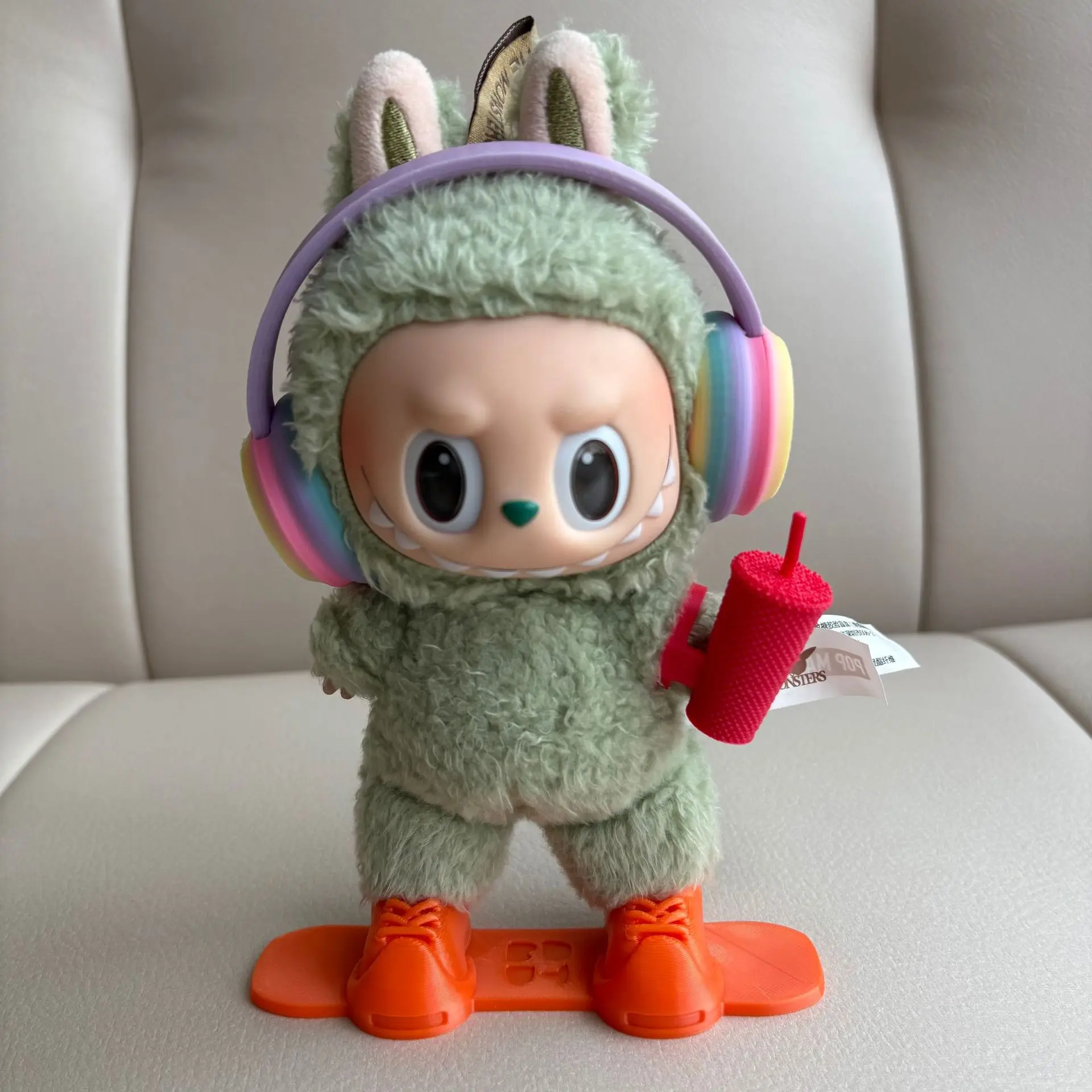 For Cloth Latest Labubu Ski Snowboard Shoes Bracelet Mini Ature Cup Props Colorful And Fashionable For Labubu Headphones