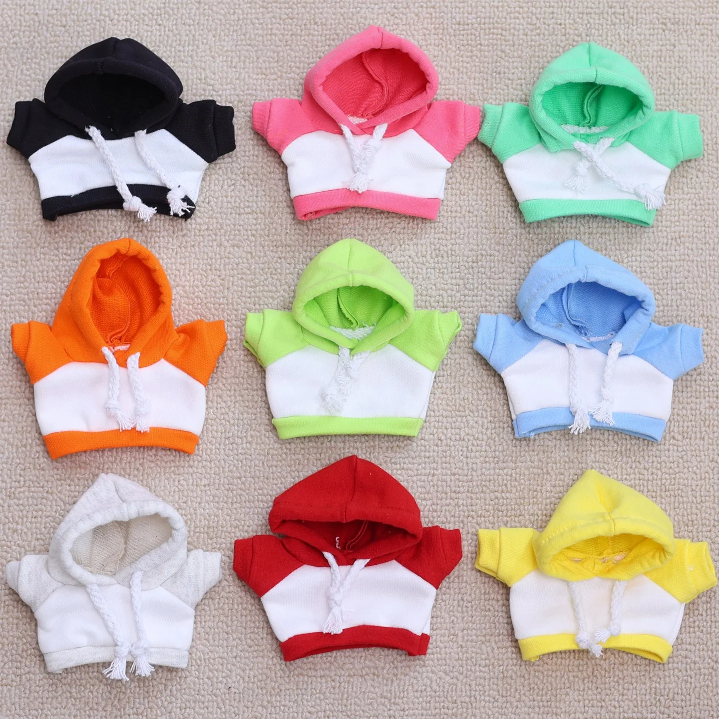 High Energy 3 0 Labubu Clothes Outfit Pink White Colorblock Hoodie Pants Set for 1st 2nd 3rd Gen Vinyl Doll Streetwear Fashion
