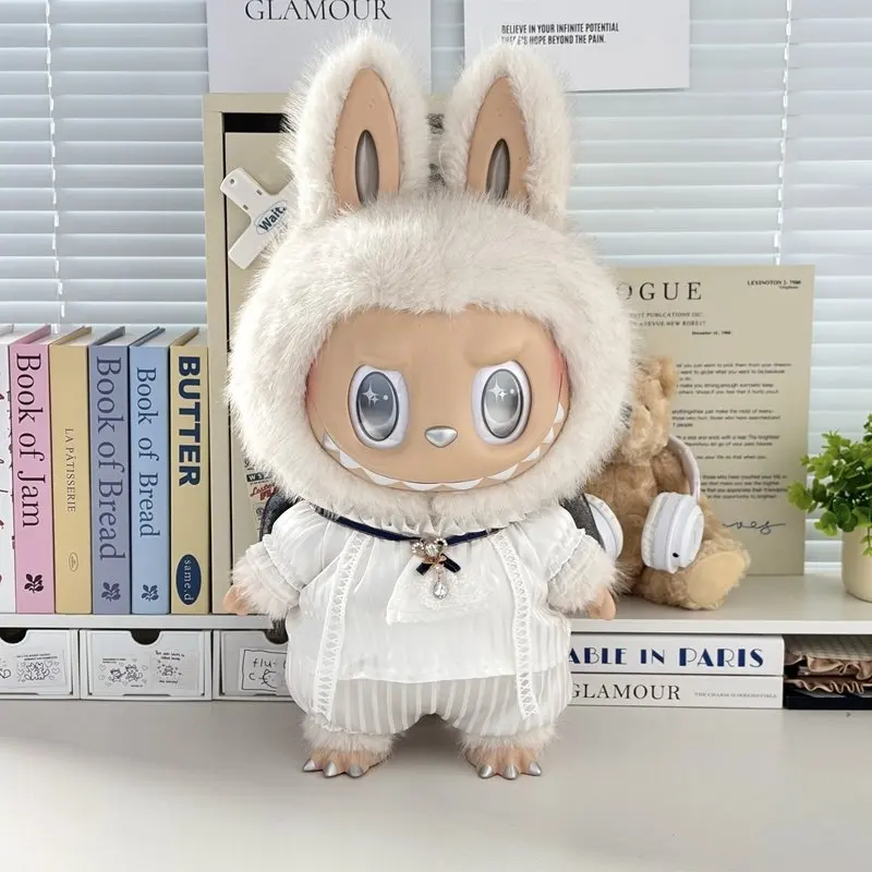 In Stock Zimomo the Leader Angel in Clouds Vinyl Doll LABUBU Cloth Dolls Clothes 58cm King'S Cloak Diamond Set Overalls Gift