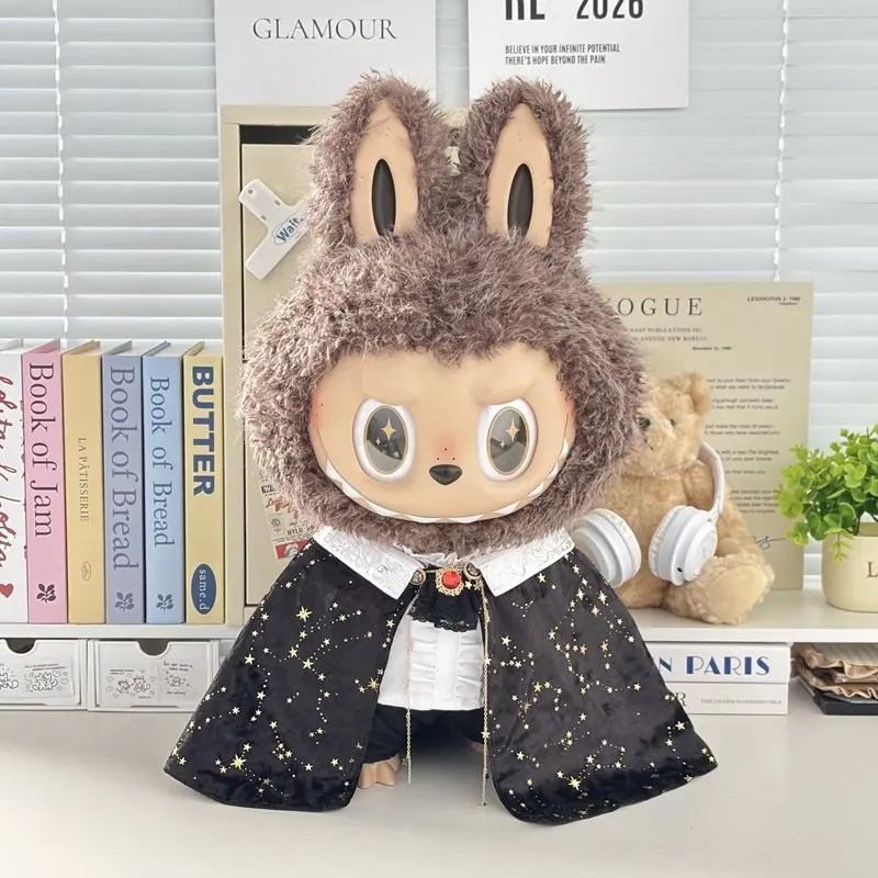 In Stock Zimomo the Leader Angel in Clouds Vinyl Doll LABUBU Cloth Dolls Clothes 58cm King'S Cloak Diamond Set Overalls Gift