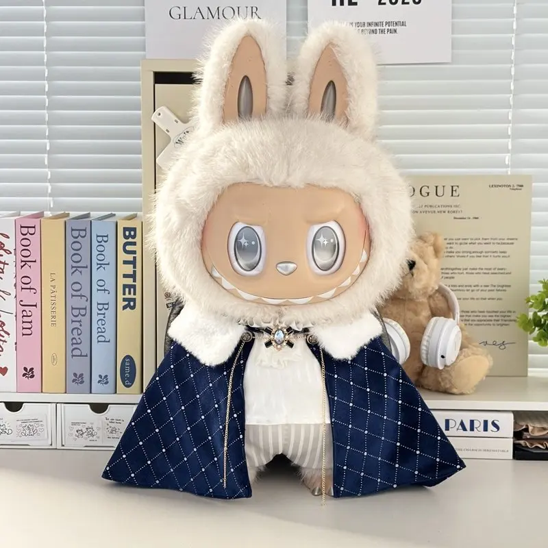In Stock Zimomo the Leader Angel in Clouds Vinyl Doll LABUBU Cloth Dolls Clothes 58cm King'S Cloak Diamond Set Overalls Gift