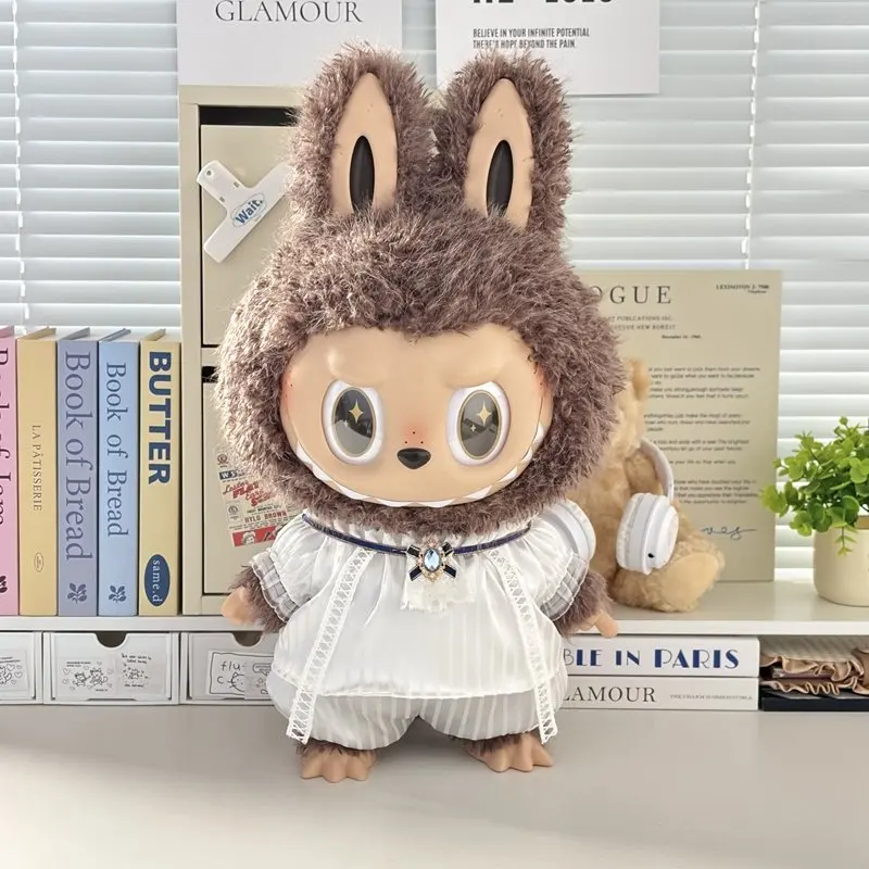 In Stock Zimomo the Leader Angel in Clouds Vinyl Doll LABUBU Cloth Dolls Clothes 58cm King'S Cloak Diamond Set Overalls Gift