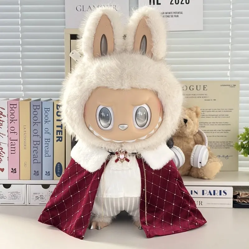 In Stock Zimomo the Leader Angel in Clouds Vinyl Doll LABUBU Cloth Dolls Clothes 58cm King'S Cloak Diamond Set Overalls Gift