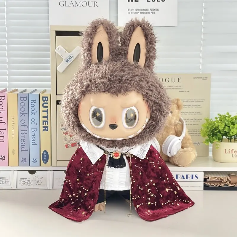 In Stock Zimomo the Leader Angel in Clouds Vinyl Doll LABUBU Cloth Dolls Clothes 58cm King'S Cloak Diamond Set Overalls Gift