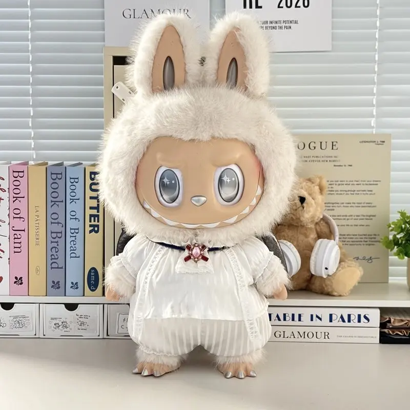 In Stock Zimomo the Leader Angel in Clouds Vinyl Doll LABUBU Cloth Dolls Clothes 58cm King'S Cloak Diamond Set Overalls Gift