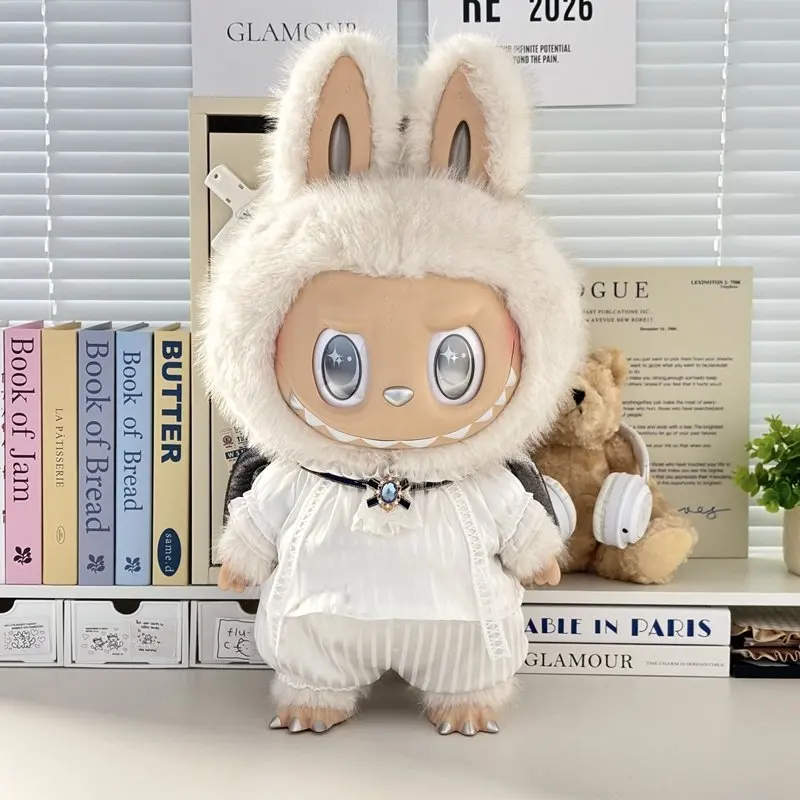 In Stock Zimomo the Leader Angel in Clouds Vinyl Doll LABUBU Cloth Dolls Clothes 58cm King'S Cloak Diamond Set Overalls Gift