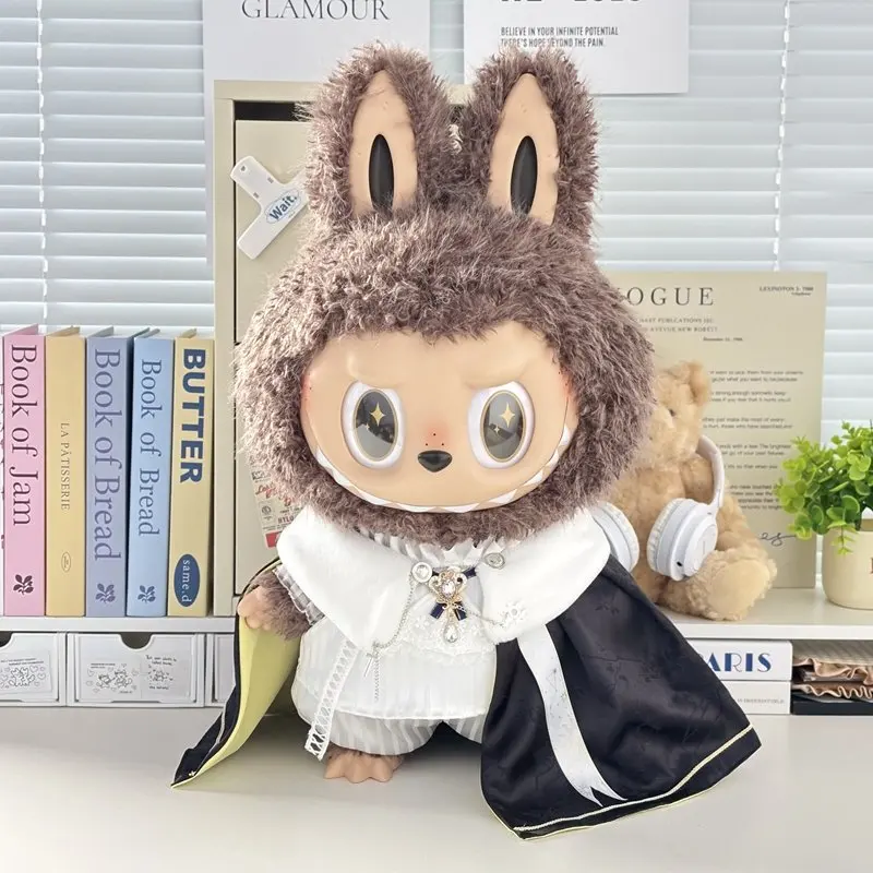 In Stock Zimomo the Leader Angel in Clouds Vinyl Doll LABUBU Cloth Dolls Clothes 58cm King'S Cloak Diamond Set Overalls Gift
