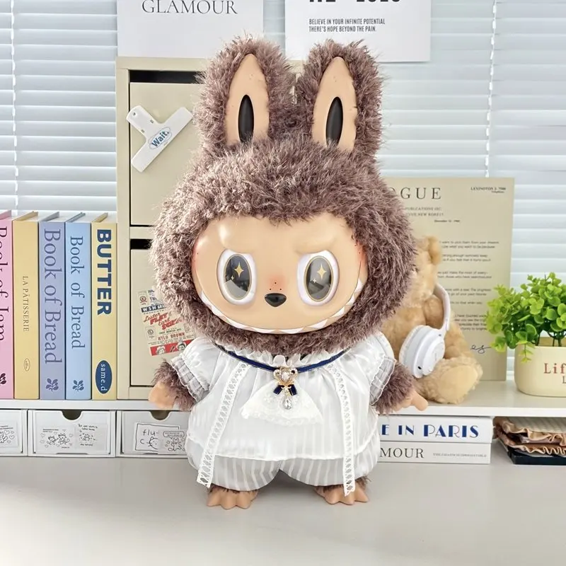 In Stock Zimomo the Leader Angel in Clouds Vinyl Doll LABUBU Cloth Dolls Clothes 58cm King'S Cloak Diamond Set Overalls Gift